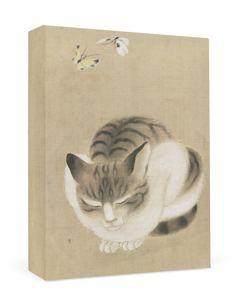 Sleeping Cat and Butterflies Small Boxed Cards