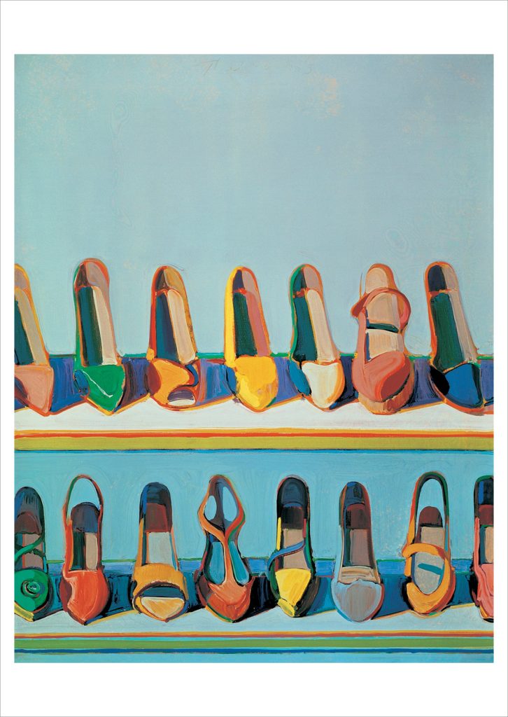 Wayne Thiebaud: Shoe Rows Postcard