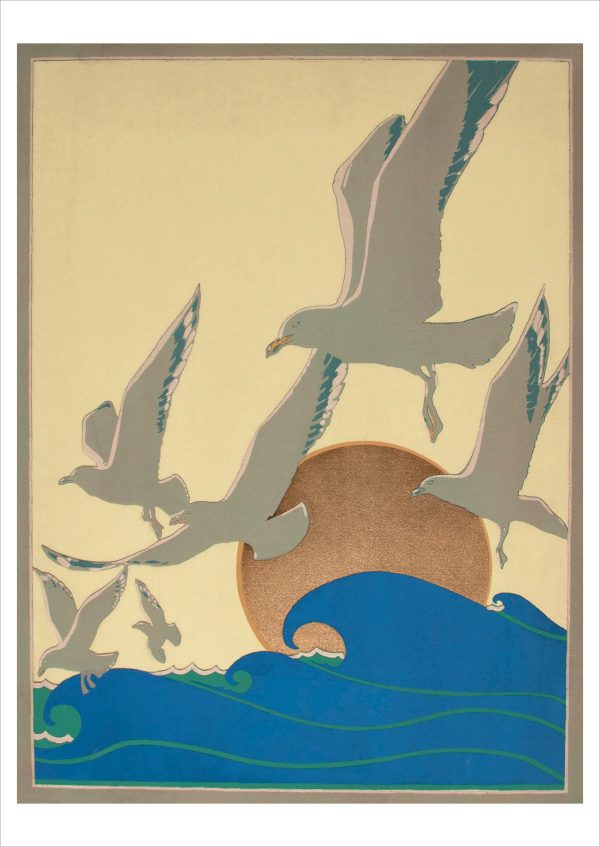Franklin Carmichael: Seagulls Flying over Waves Postcard
