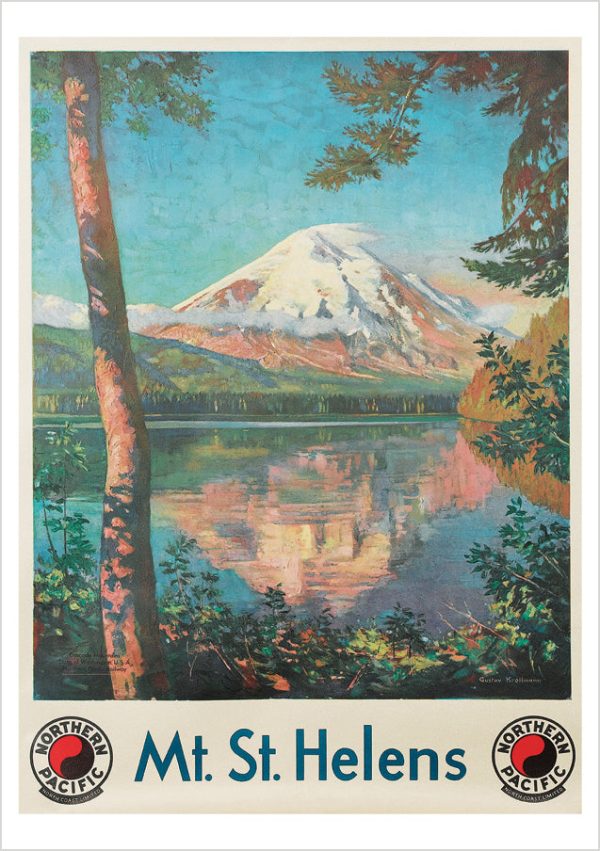 Gustav W. Krollmann: Mt. St. Helens / Northern Pacific Postcard
