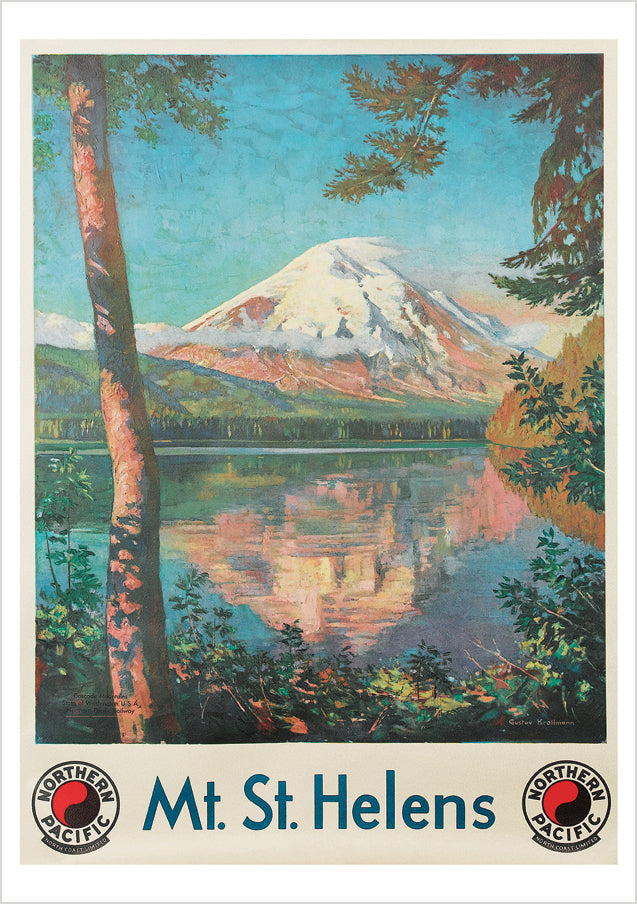 Gustav W. Krollmann: Mt. St. Helens / Northern Pacific Postcard