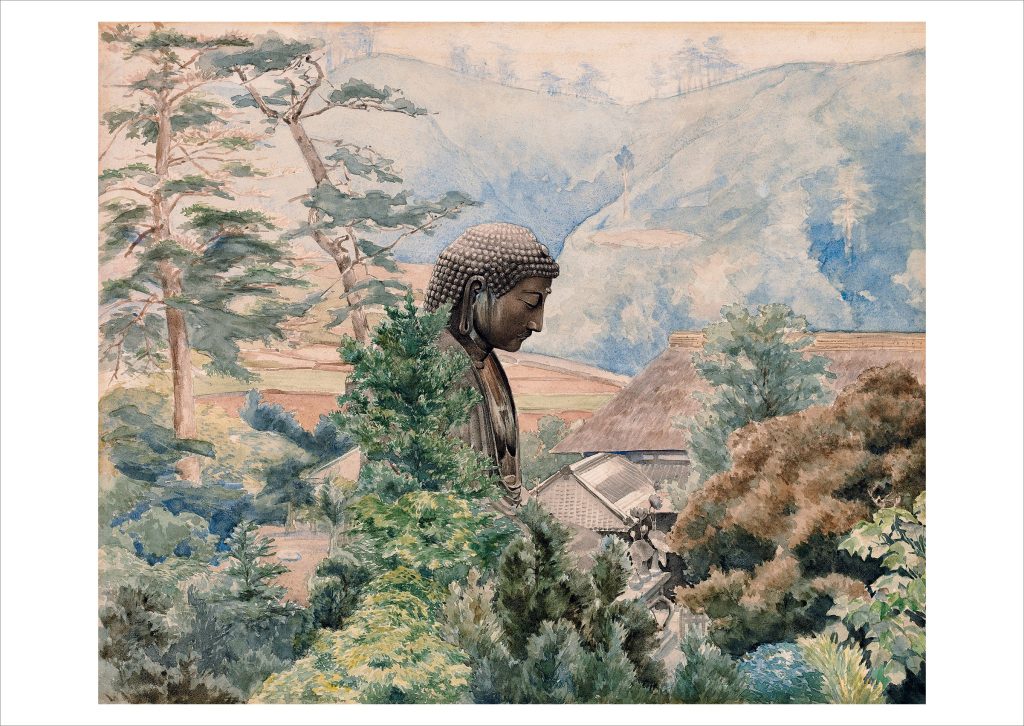 John La Farge: The Great Statue of Amida Buddha Postcard