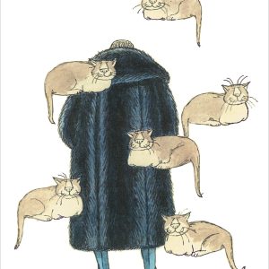 Edward Gorey: Floating Cats Postcard