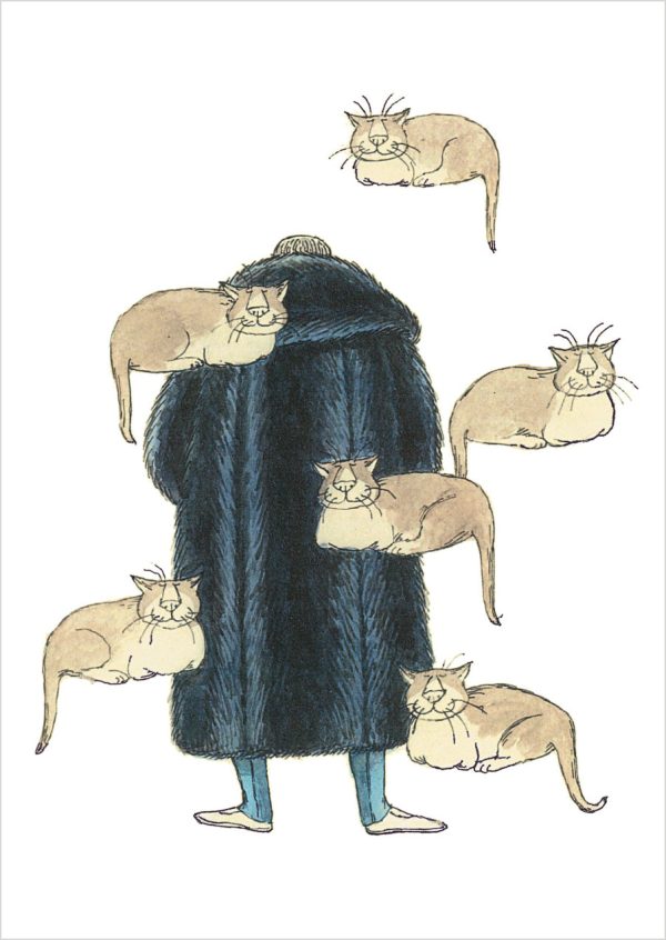 Edward Gorey: Floating Cats Postcard