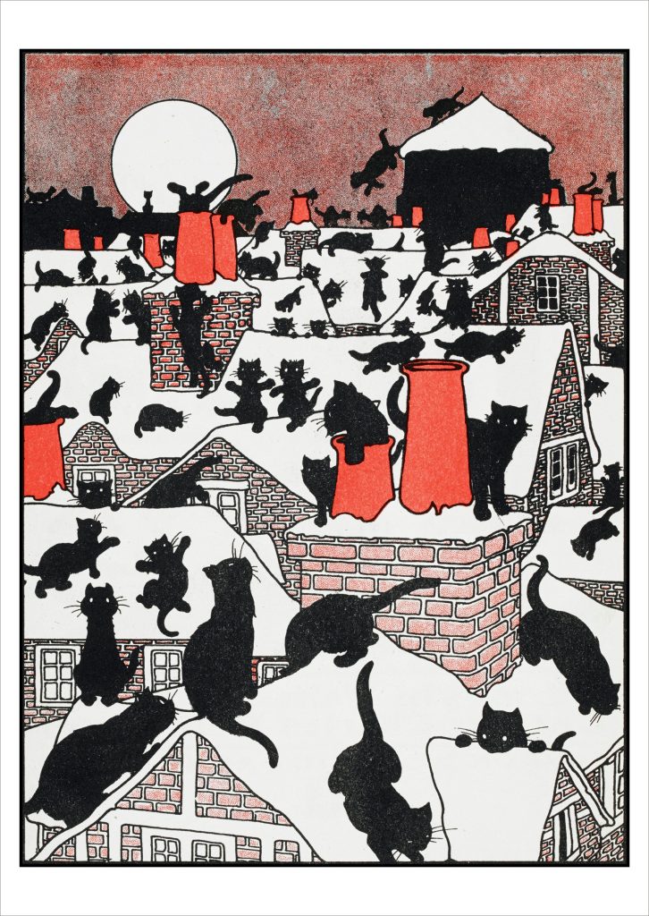 Charles Robinson: A Black Cat Holiday Postcard