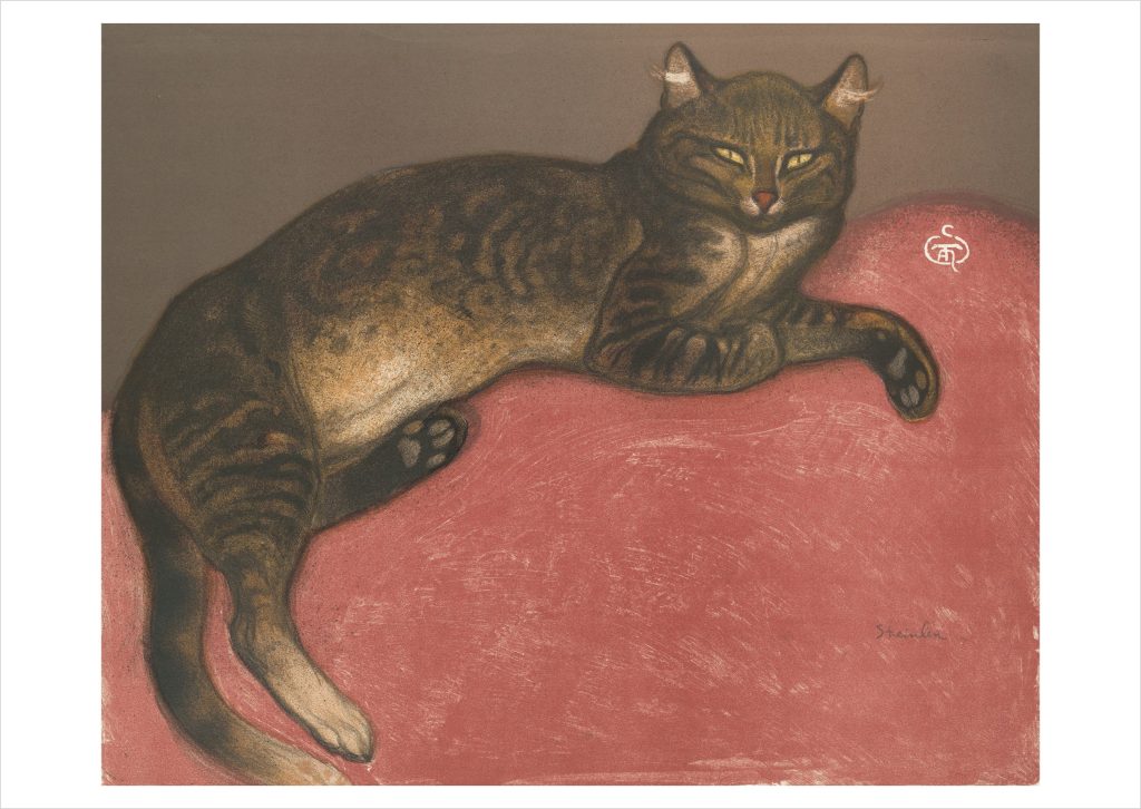 Théophile-Alexandre Steinlen: Cat on a Cushion Postcard