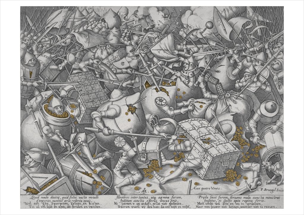 Pieter van der Heyden: The Battle about Money Postcard