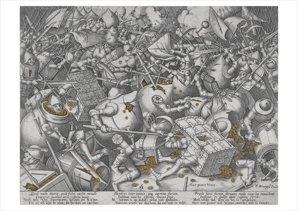 Pieter van der Heyden: The Battle about Money Postcard