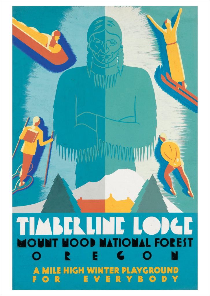 Kenneth Whitley: Timberline Lodge Postcard