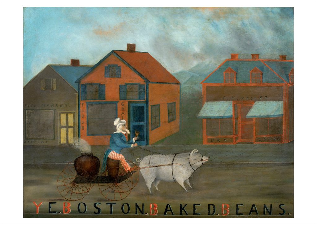 H. E. Covill: Ye Boston Baked Beans Postcard