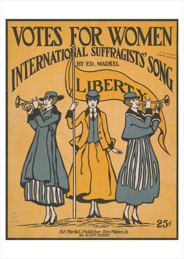 Votes for Women International Suffragists' Song Postcard