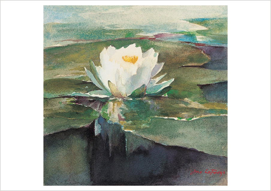 John La Farge: Water Lily in Sunlight Notecard