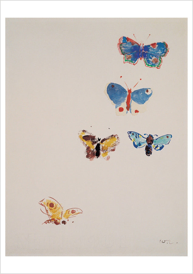 Odilon Redon: Five Butterflies Notecard