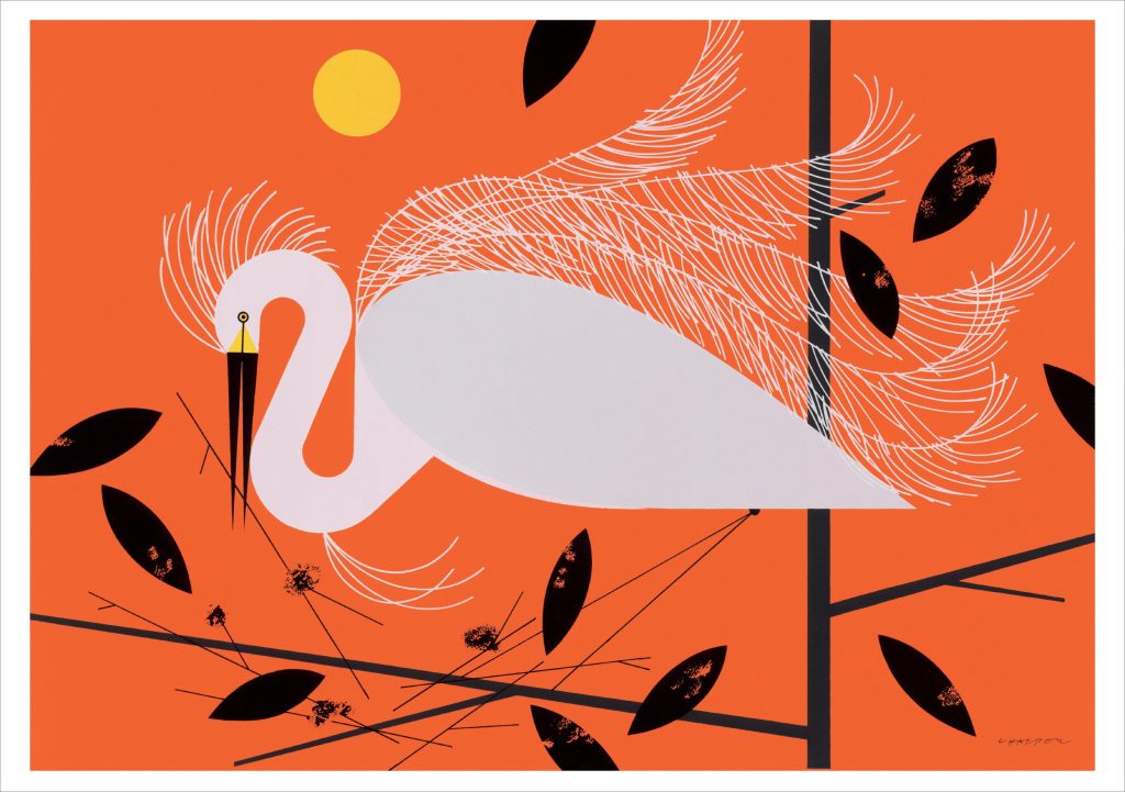 Charley Harper: Snowy Egret Notecard
