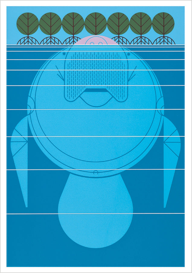 Charley Harper: Manatee in the Mangrove Notecard