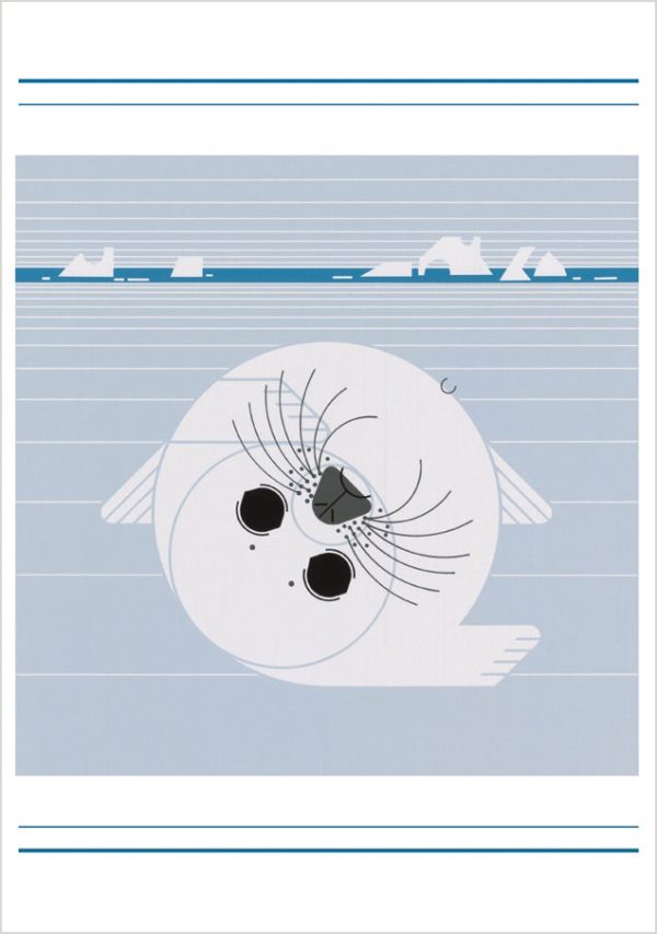 Charley Harper: Whitecoat Notecard