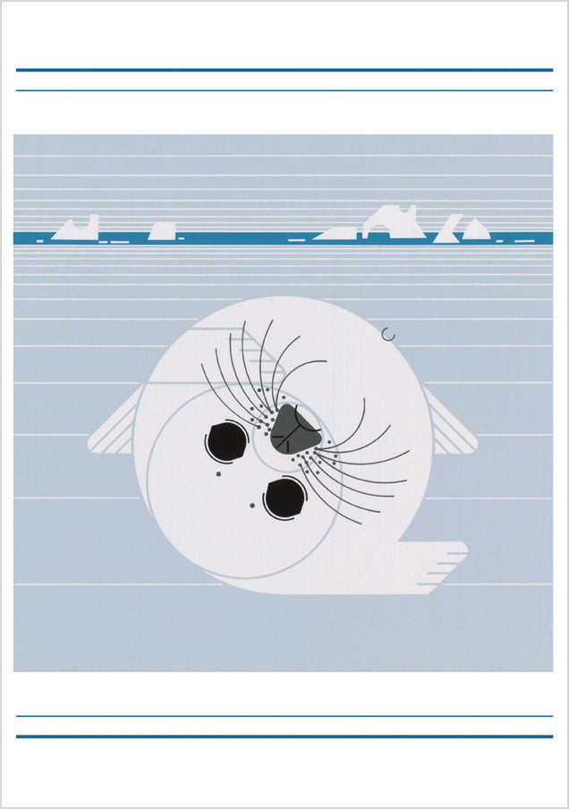 Charley Harper: Whitecoat Notecard