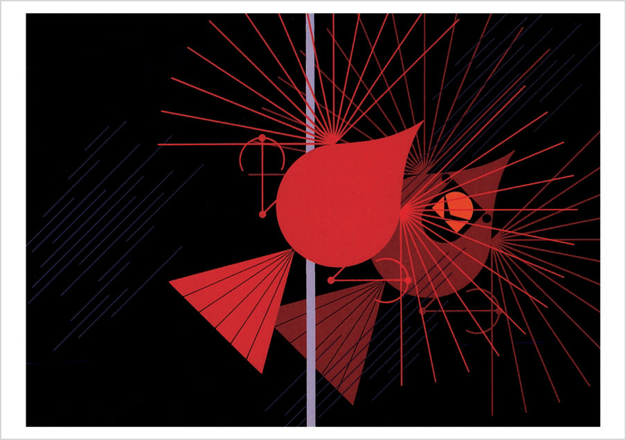 Charley Harper: Seeing Red Notecard