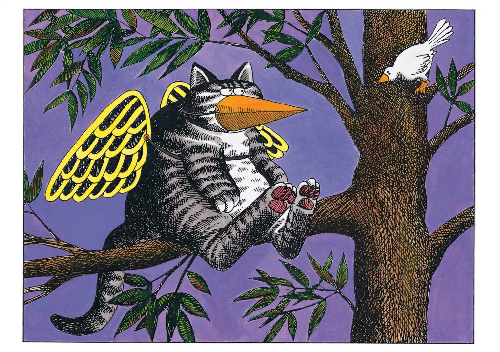 B. Kliban: Cat Wearing Bird Disguise Notecard