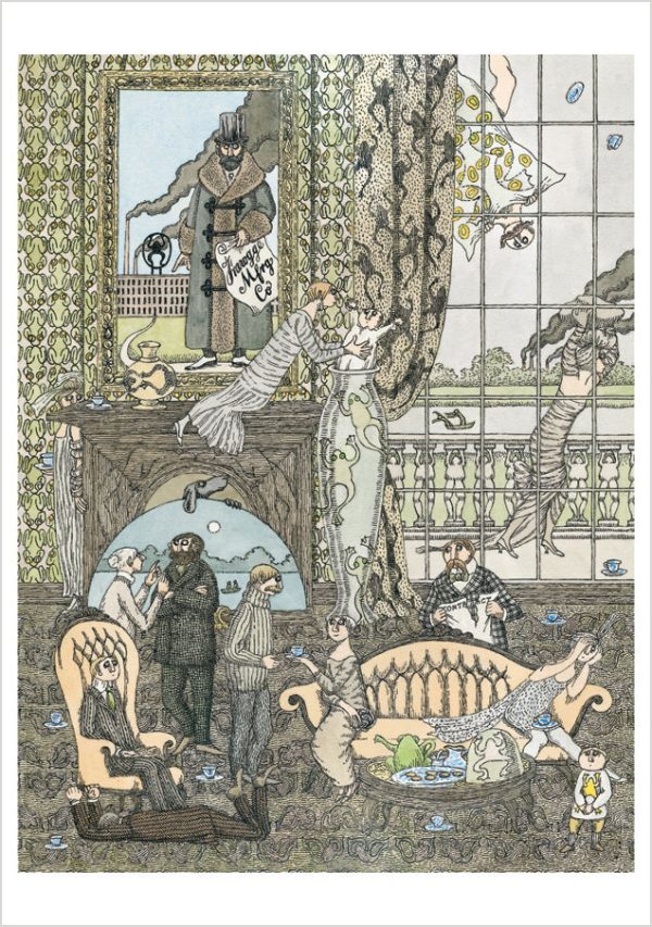 Edward Gorey: Frawgge Mfrg. Co. Notecard