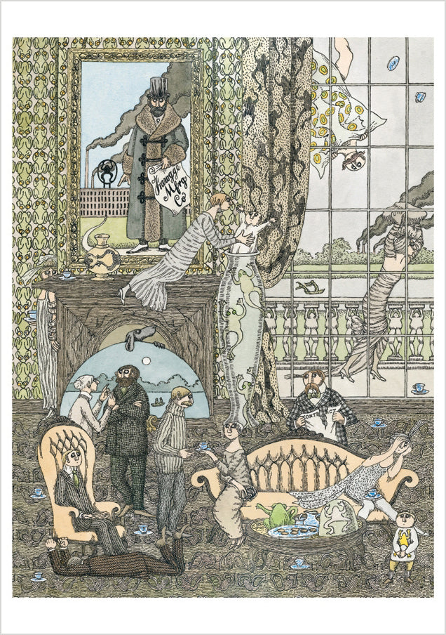 Edward Gorey: Frawgge Mfrg. Co. Notecard