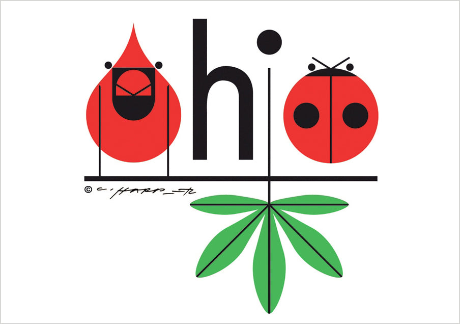 Charley Harper: Ohio Notecard