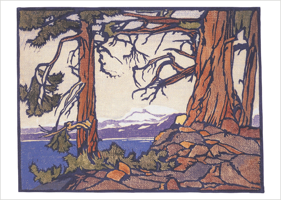 William S. Rice: Fallen Leaf Lake Notecard