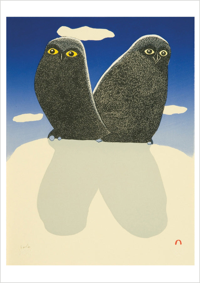 Kananginak Pootoogook: Owls' Silhouette Notecard
