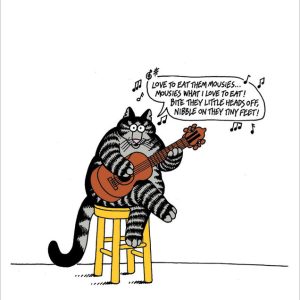 B. Kliban: Love to Eat Them Mousies Notecard