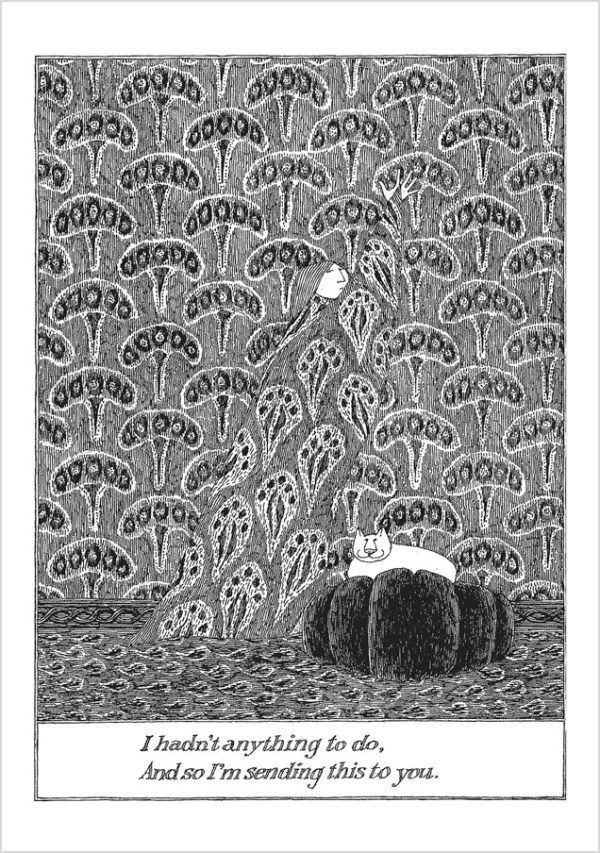 Edward Gorey: I Hadn't Anything to Do Notecard