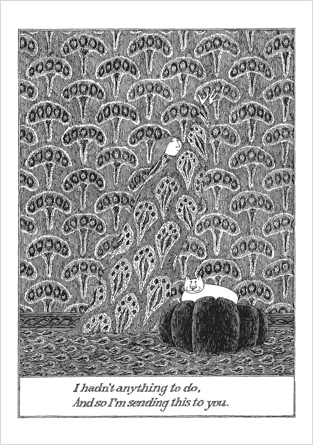 Edward Gorey: I Hadn't Anything to Do Notecard