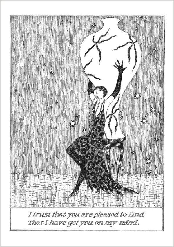 Edward Gorey: I Trust That You Are Pleased Notecard