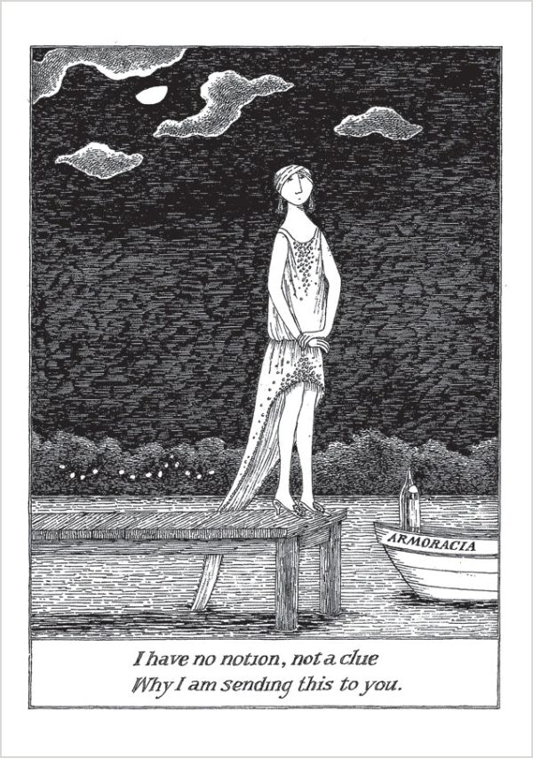 Edward Gorey: I Have No Notion. Not a Clue Notecard