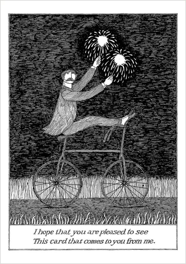 Edward Gorey: Pleased to See Notecard