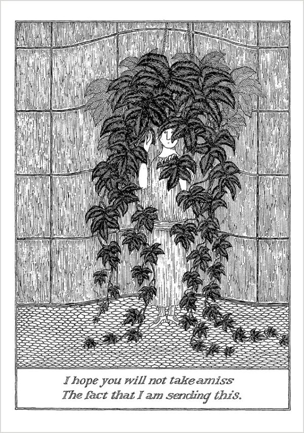 Edward Gorey: Not Take Amiss Notecard