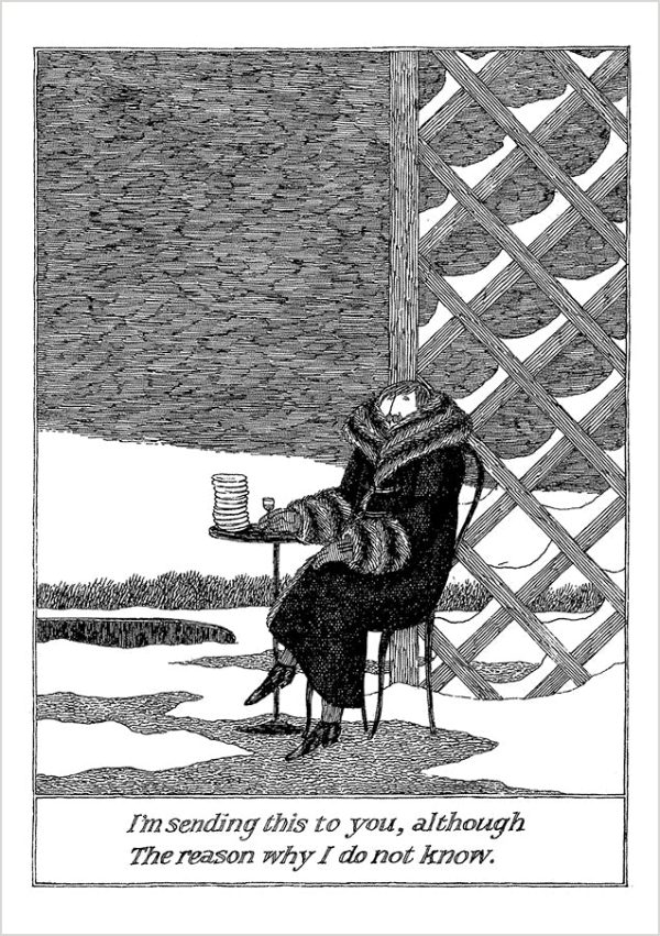 Edward Gorey: Sending This to You Notecard
