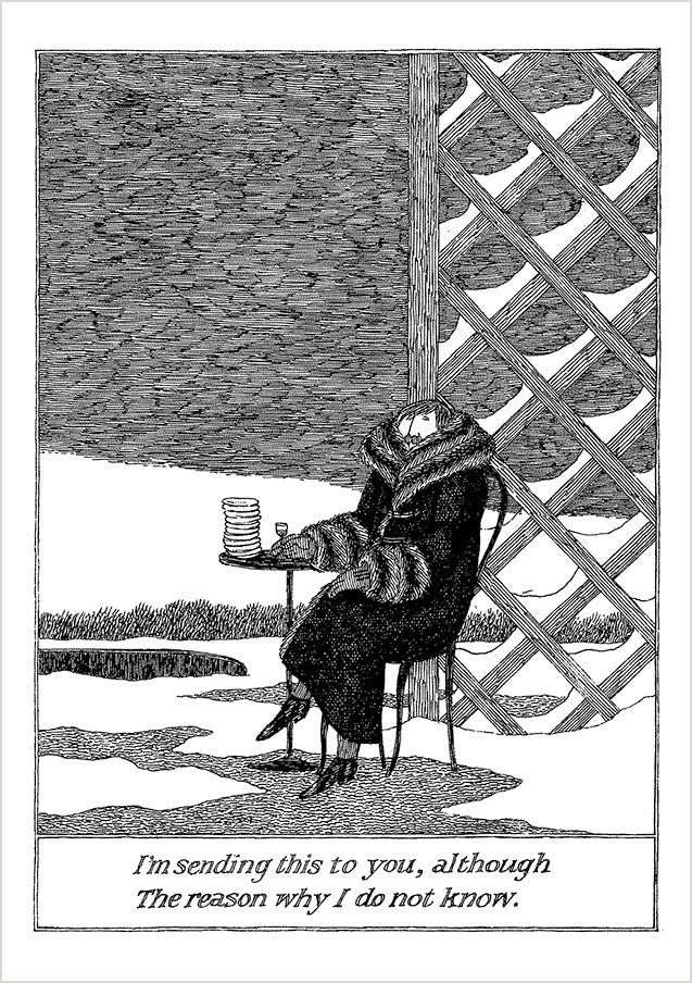 Edward Gorey: Sending This to You Notecard
