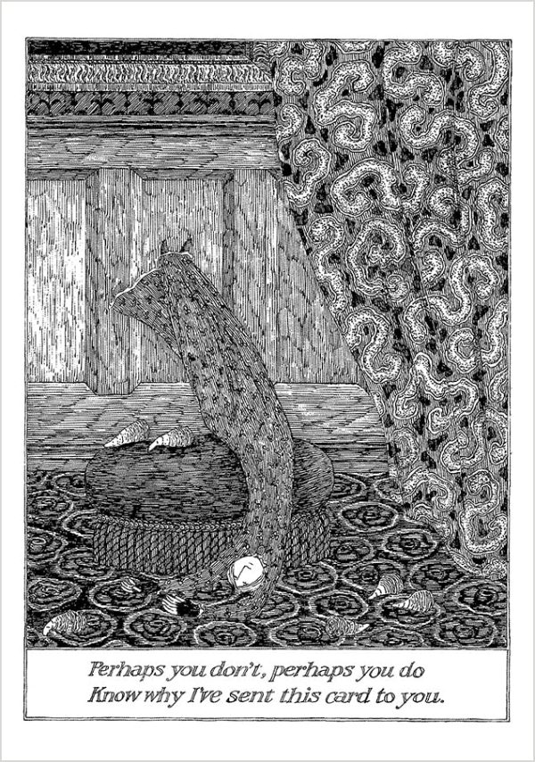 Edward Gorey: Perhaps You Don't. Perhaps You Do Notecard