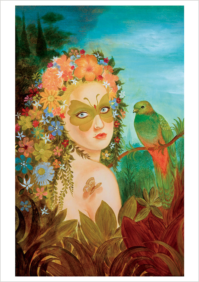 Tino Rodriguez: Forest Girl Notecard