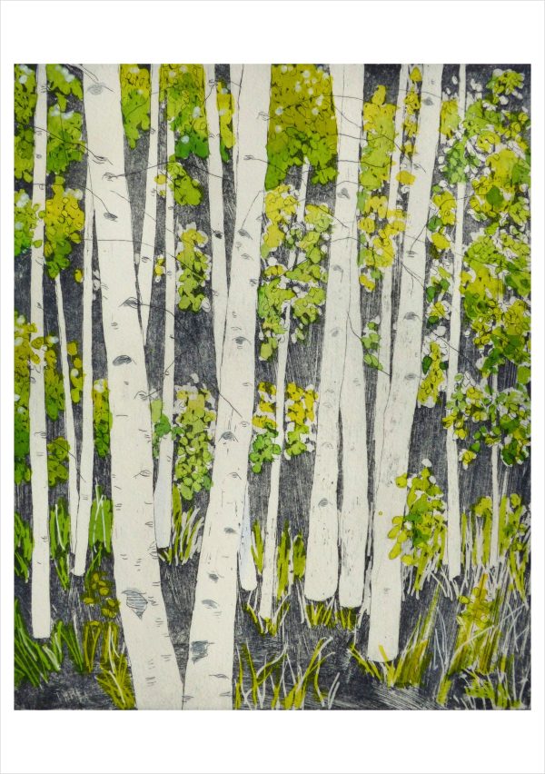 Molly Hashimoto: Aspens. Springtime Notecard