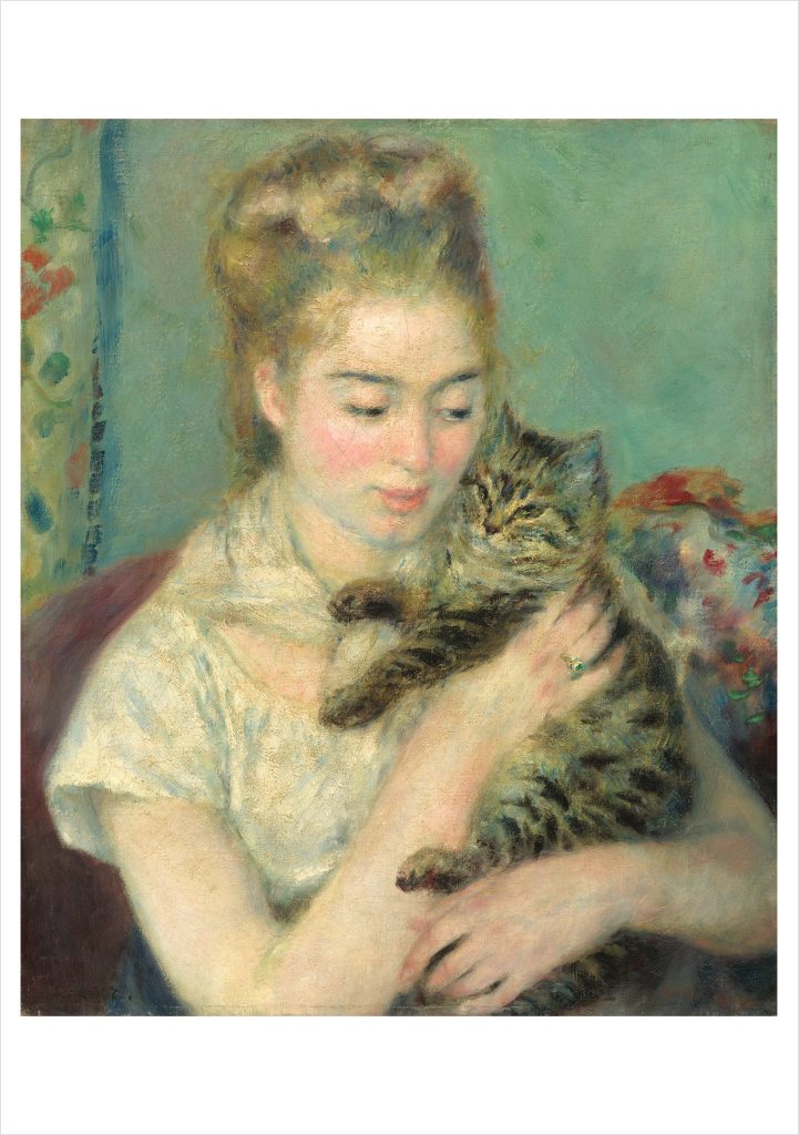 Pierre-Auguste Renoir: Woman with a Cat Notecard