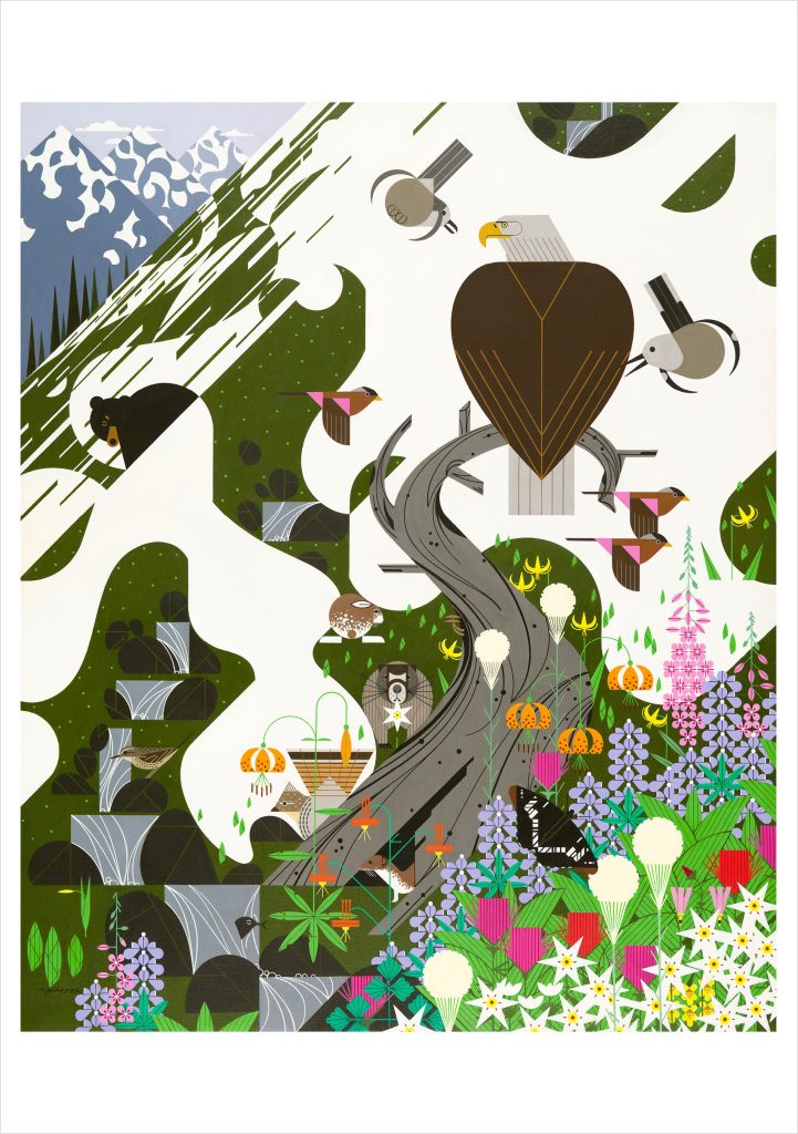 Charley Harper: The Alpine Northwest Notecard