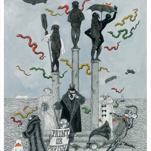 Edward Gorey: Print or Perish Notecard