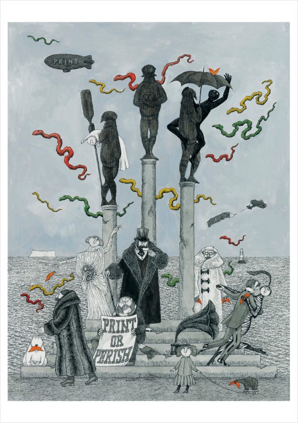 Edward Gorey: Print or Perish Notecard