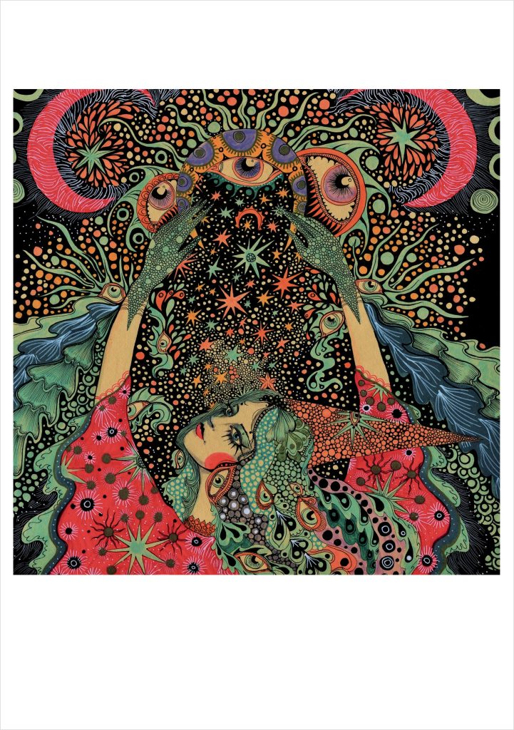Daria Hlazatova: Stardust Notecard
