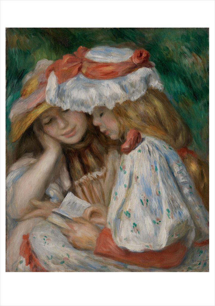 Pierre-Auguste Renoir: Two Girls Reading Notecard