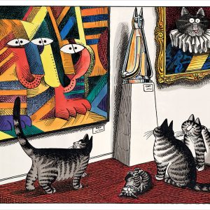 B. Kliban: Cats Viewing Modern Art Notecard