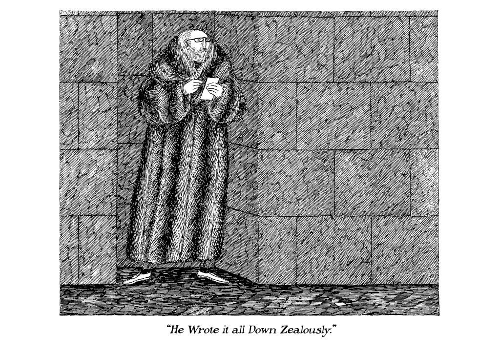 Edward Gorey: He Wrote it all Down Zealously Notecard