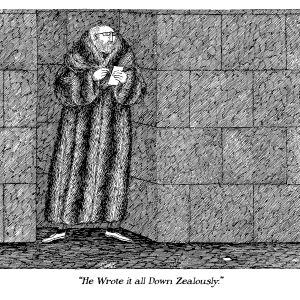 Edward Gorey: He Wrote it all Down Zealously Notecard
