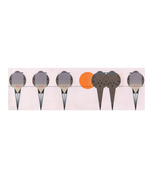 Charley Harper: Lovey Dovey Bookmark